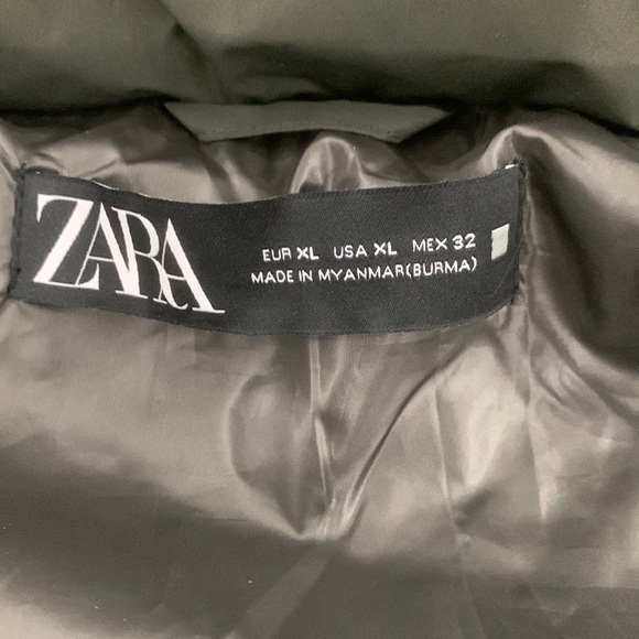 Zara NWT Water and Wind Protection Khaki Longline Hooded Anorak - Picture 15 of 17